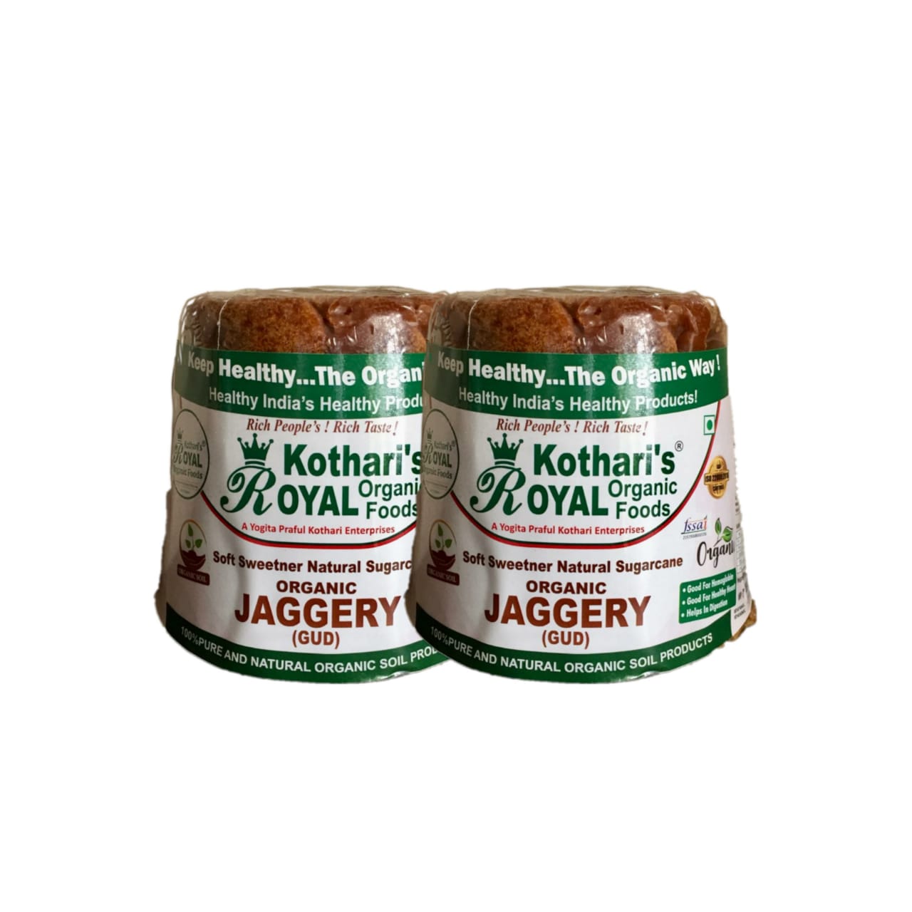 Kothari S Royal Organic Round Jaggery Combo Pack Of 2 Kothari S